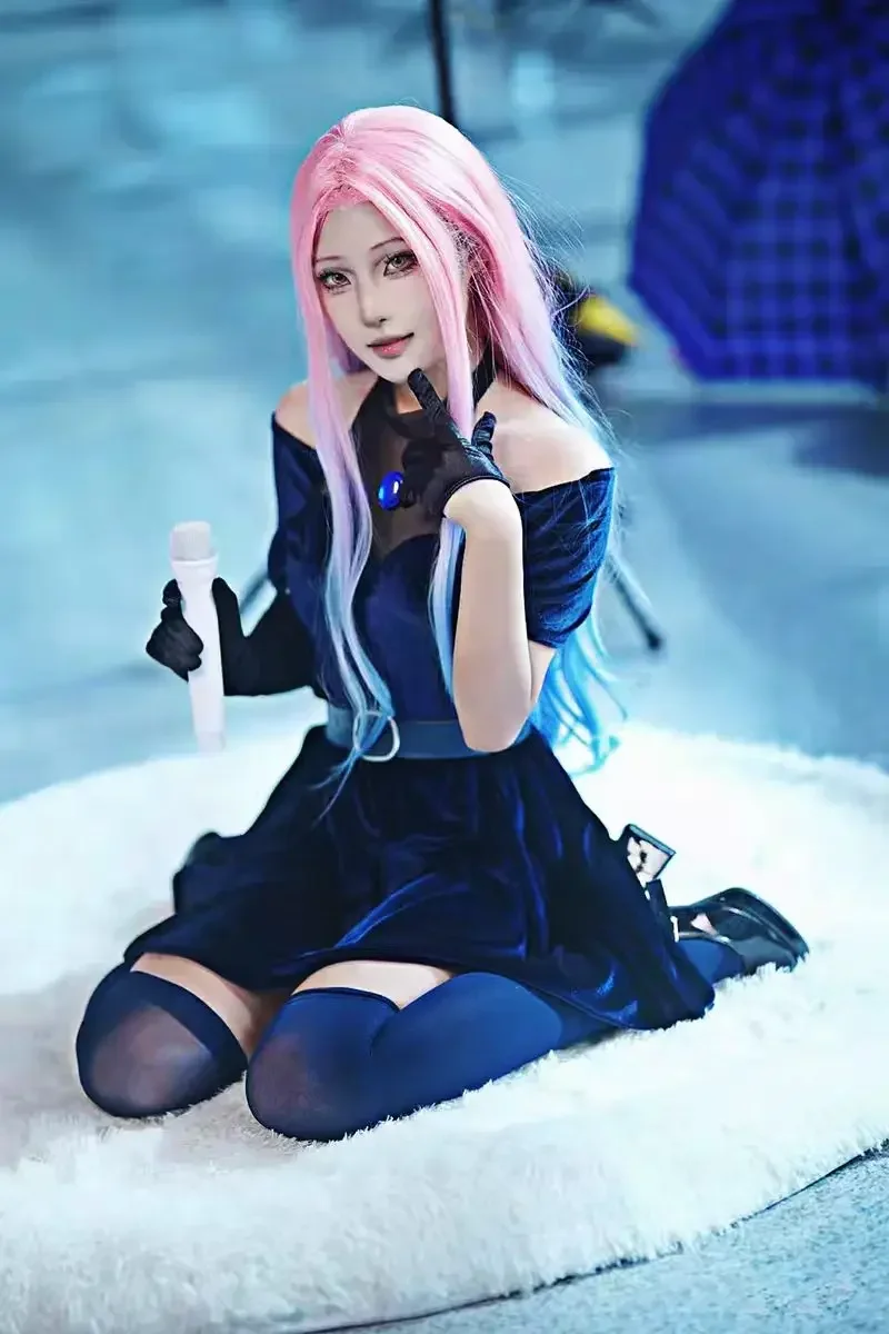 2026 Mizi Cosplay Costume Anim - Anime Cosplay Blue Hair ulasan dan harga
